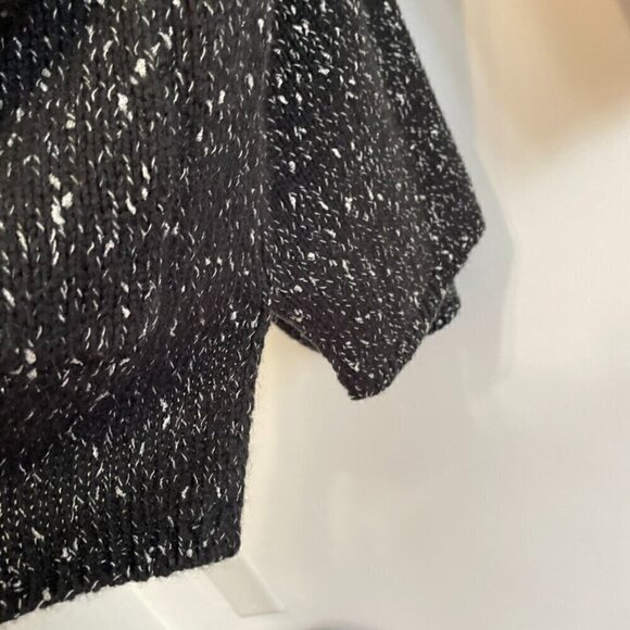 APT. 9 APT.9 Long Cardigan Black Silver Metallic Open Front Longline Sweater XXL - Picture 9 of 15